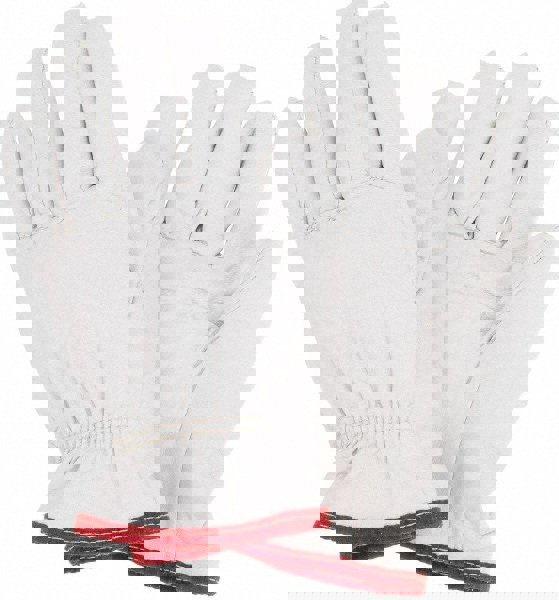 Puncture-Resistant Gloves: Size Small, ANSI Cut N/A, Leather